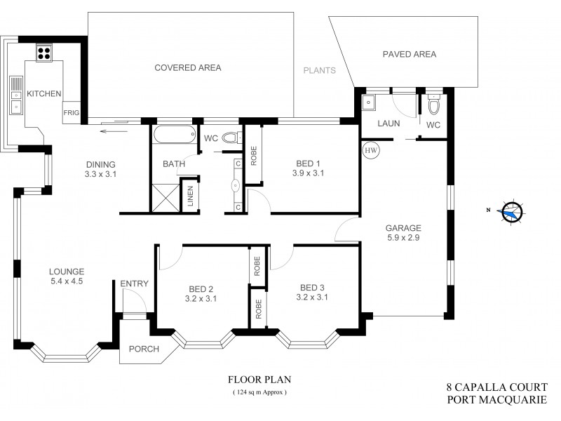 8 Capalla Court, Port Macquarie NSW 2444 Floorplan