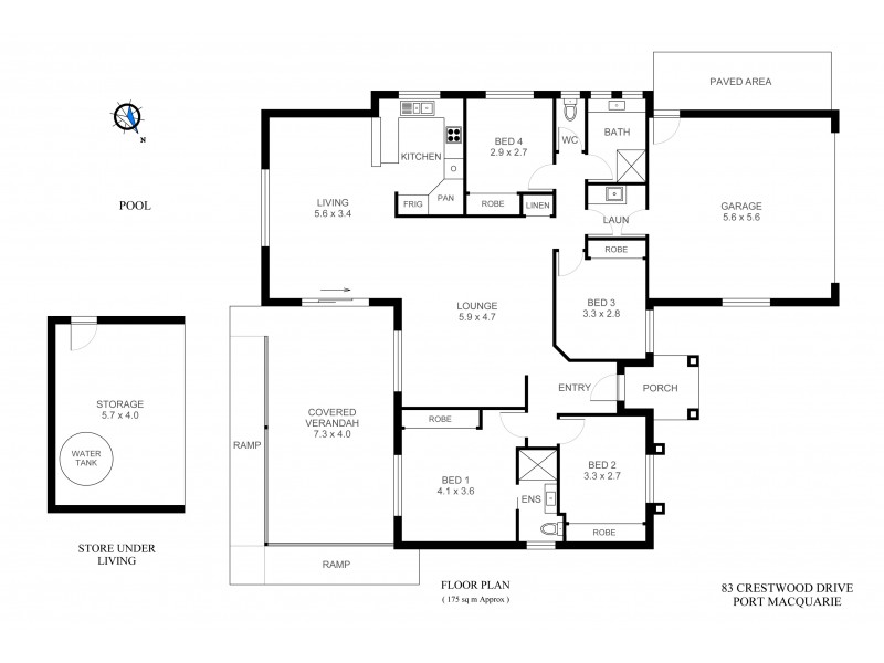 83 Crestwood Drive, Port Macquarie NSW 2444 Floorplan