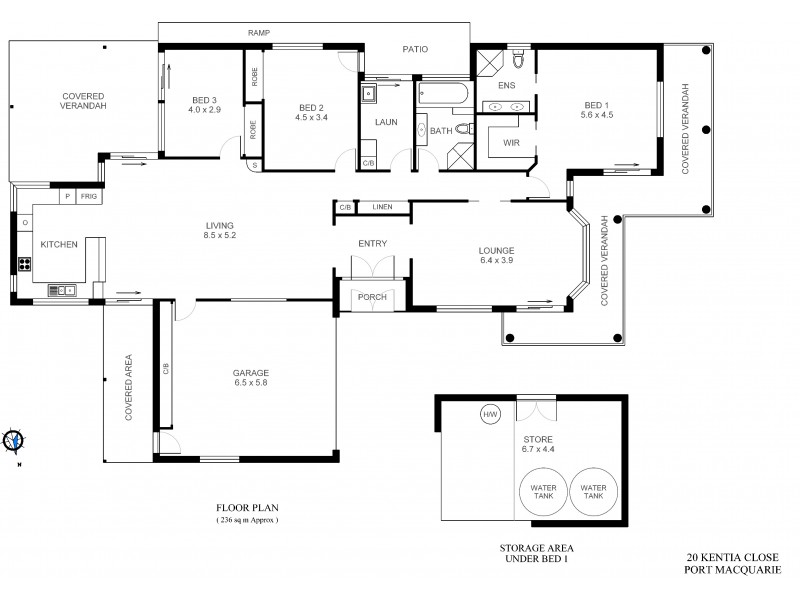 20 Kentia Close, Port Macquarie NSW 2444 Floorplan