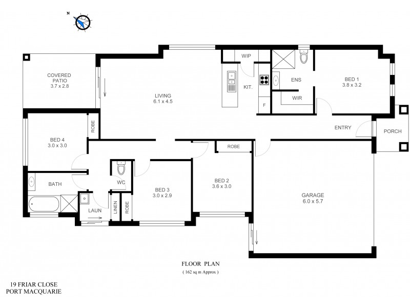 19 Friar Close, Port Macquarie NSW 2444 Floorplan