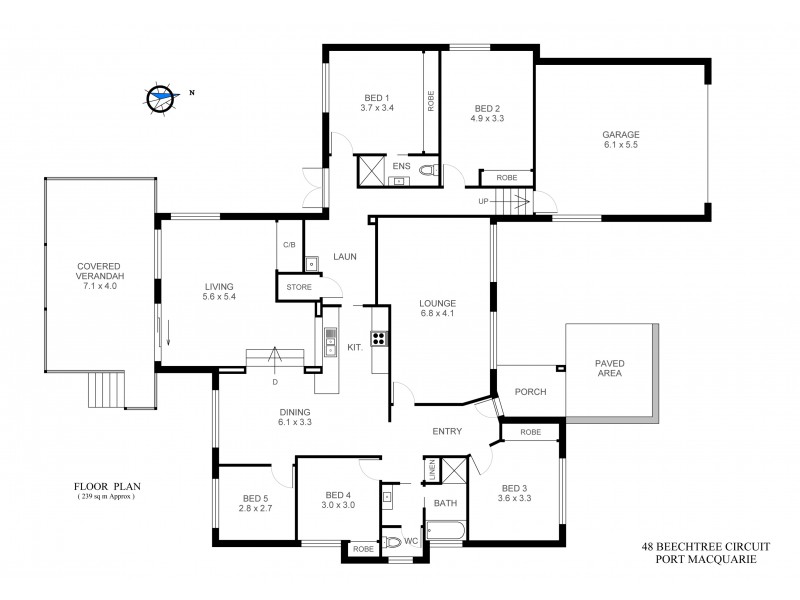 48 Beechtree Circuit, Port Macquarie NSW 2444 Floorplan