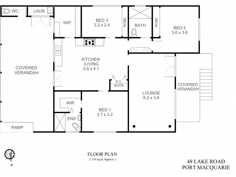 48 Lake Road, Port Macquarie NSW 2444 Floorplan
