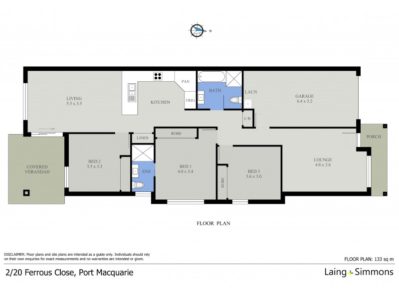 2/20 Ferrous Close, Port Macquarie NSW 2444 Floorplan