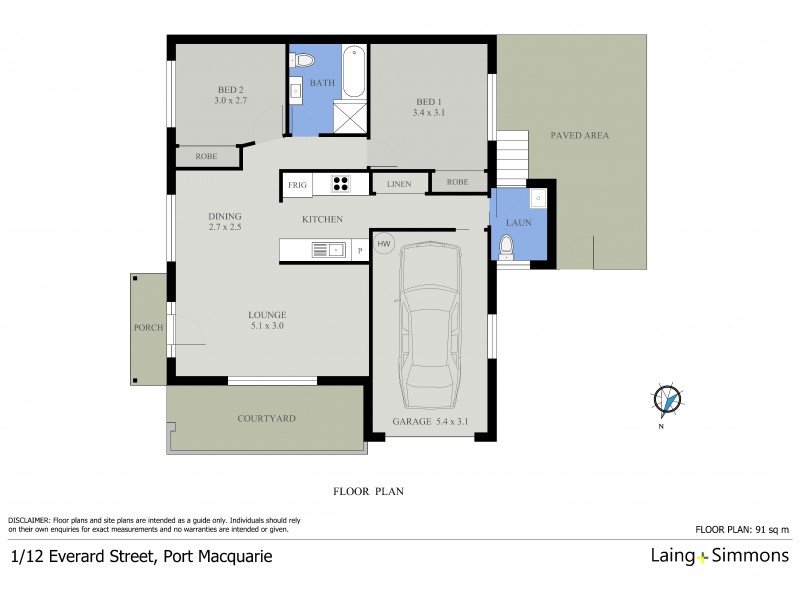 1/12 Everard Street, Port Macquarie NSW 2444 Floorplan