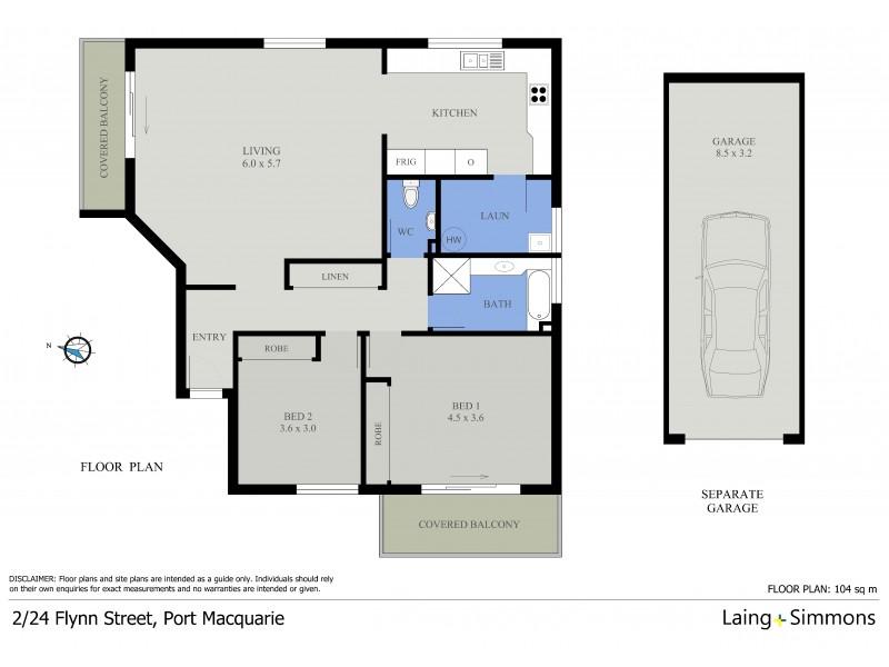2/24 Flynn Street, Port Macquarie NSW 2444 Floorplan