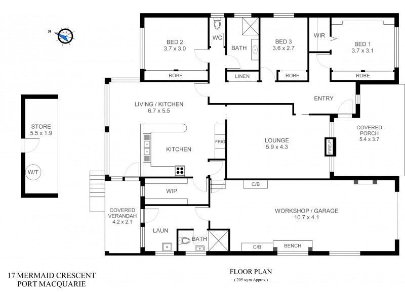 17 Mermaid Crescent, Port Macquarie NSW 2444 Floorplan