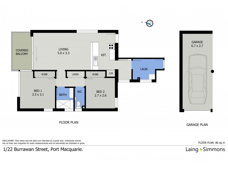 1/22 Burrawan Street, Port Macquarie NSW 2444 Floorplan