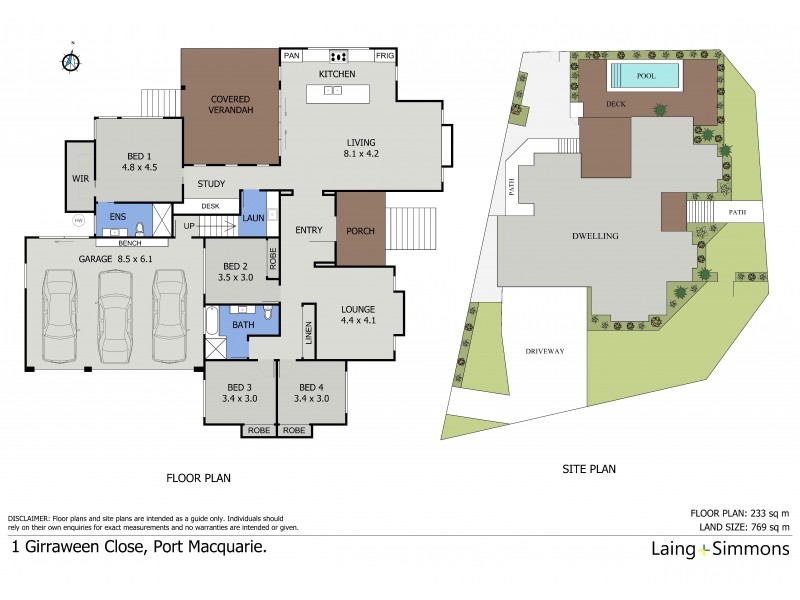 1 Girraween Close, Port Macquarie NSW 2444 Floorplan