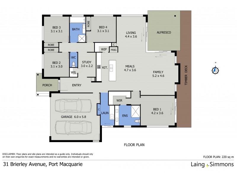 31 Brierley Avenue, Port Macquarie NSW 2444 Floorplan