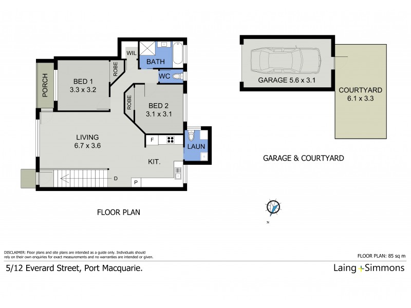 5/12 Everard Street, Port Macquarie NSW 2444 Floorplan