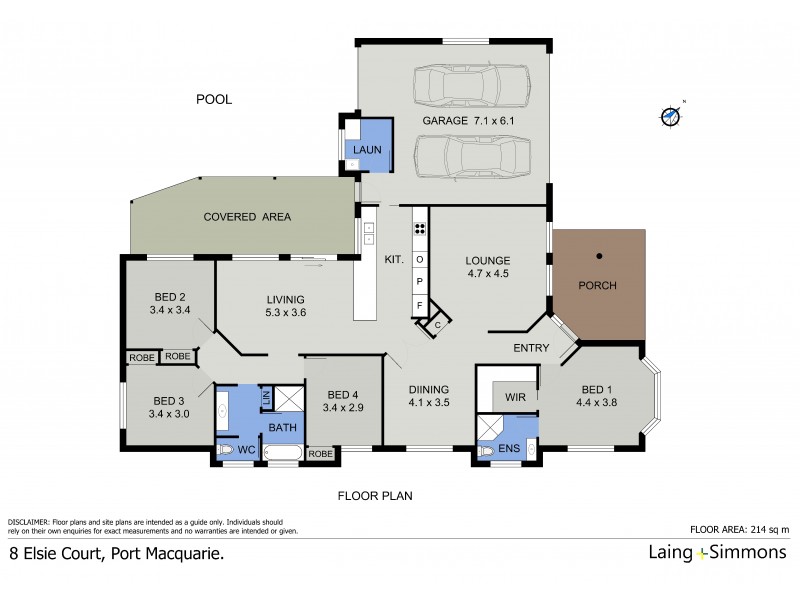 8 Elsie Court, Port Macquarie NSW 2444 Floorplan