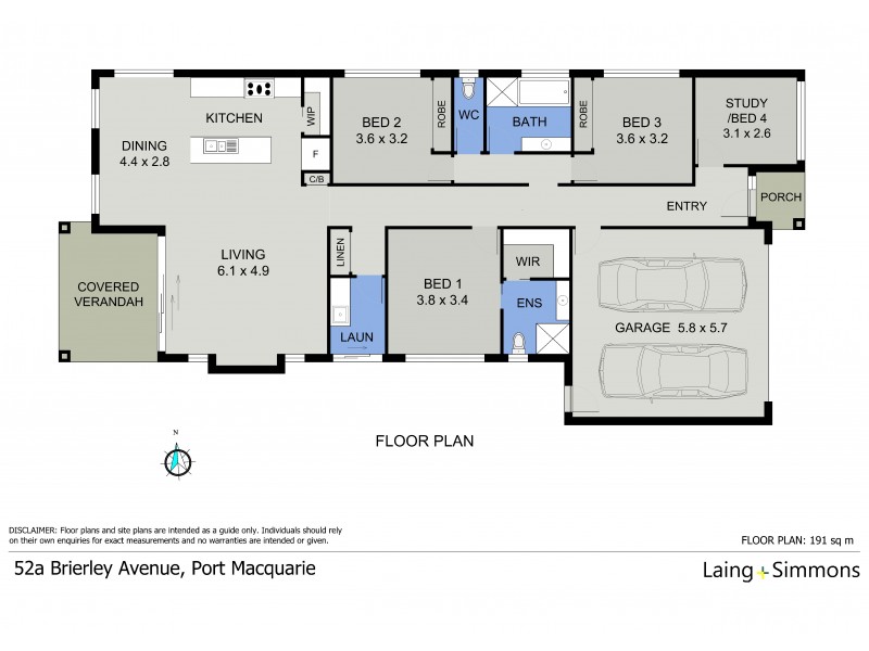 52A Brierley Avenue, Port Macquarie NSW 2444 Floorplan