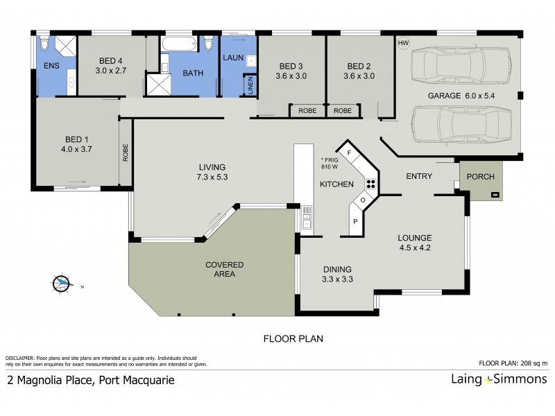 2 Magnolia Place, Port Macquarie NSW 2444 Floorplan