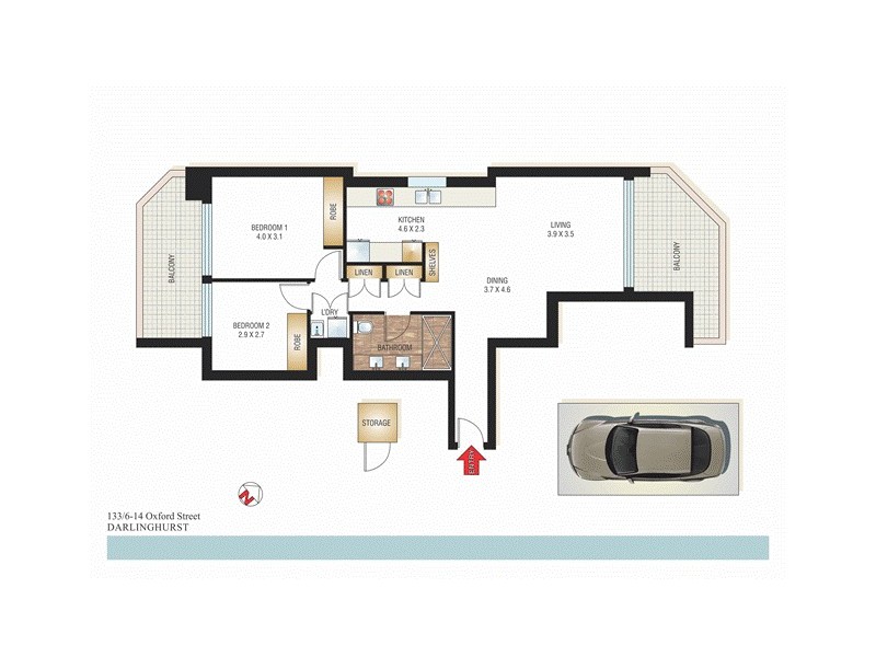 133/6-14 Oxford Street, Darlinghurst NSW 2010 Floorplan
