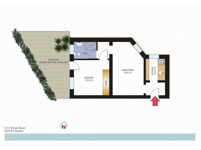 4/11 Wylde Street, Potts Point NSW 2011 Floorplan
