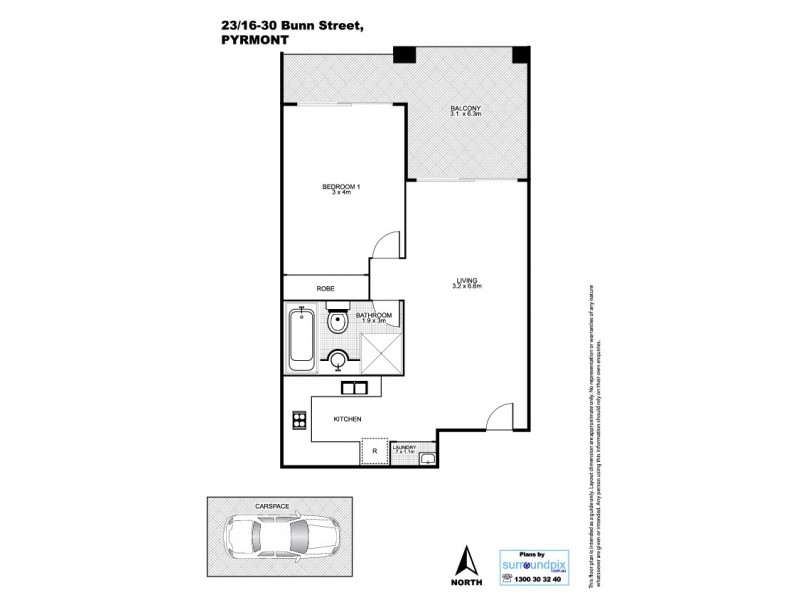 23/16-30 Bunn Street, Pyrmont NSW 2009 Floorplan
