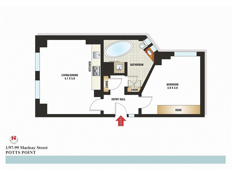 1/97-99 Macleay Street, Potts Point NSW 2011 Floorplan