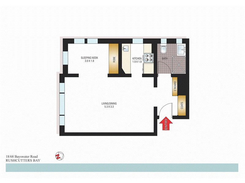18/68 Bayswater Road, Rushcutters Bay NSW 2011 Floorplan