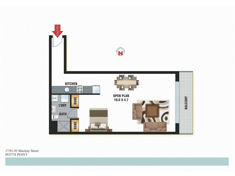 17/91-93 Macleay Street, Potts Point NSW 2011 Floorplan