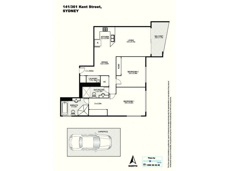 141/361 Kent Street, Sydney NSW 2000 Floorplan