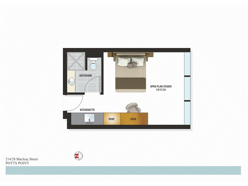 214/28 Macleay Street, Potts Point NSW 2011 Floorplan