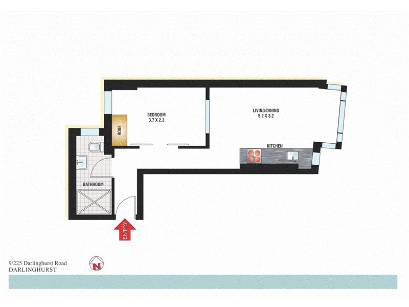 9/225 Darlinghurst, Darlinghurst NSW 2010 Floorplan