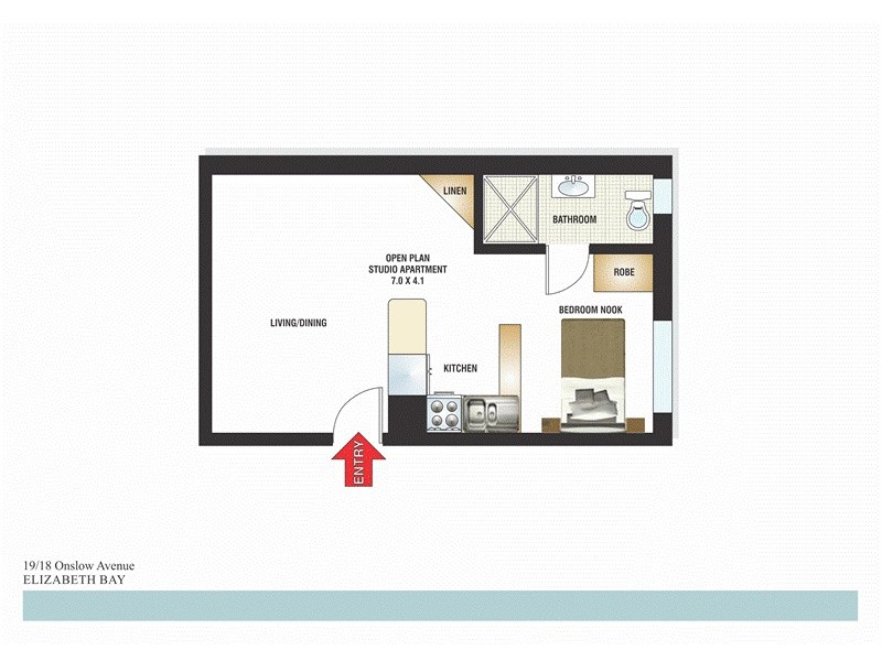 19/18 Onslow Avenue, Elizabeth Bay NSW 2011 Floorplan