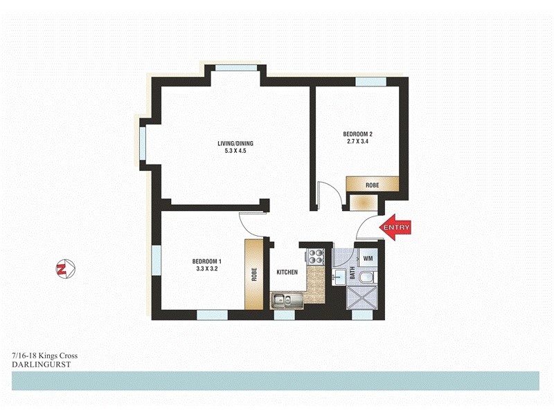 7/16-18 Kings Cross Road, Potts Point NSW 2011 Floorplan