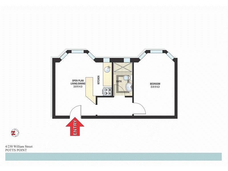 4/230 William Street, Potts Point NSW 2011 Floorplan