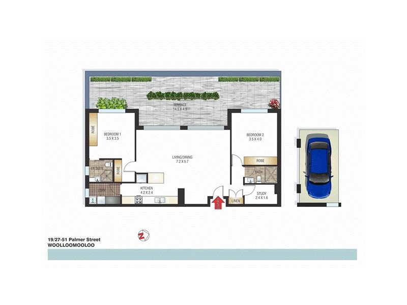 19/27-51 Palmer Street, Woolloomooloo NSW 2011 Floorplan