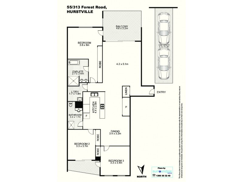 55/313 Forest Road, Hurstville NSW 2220 Floorplan