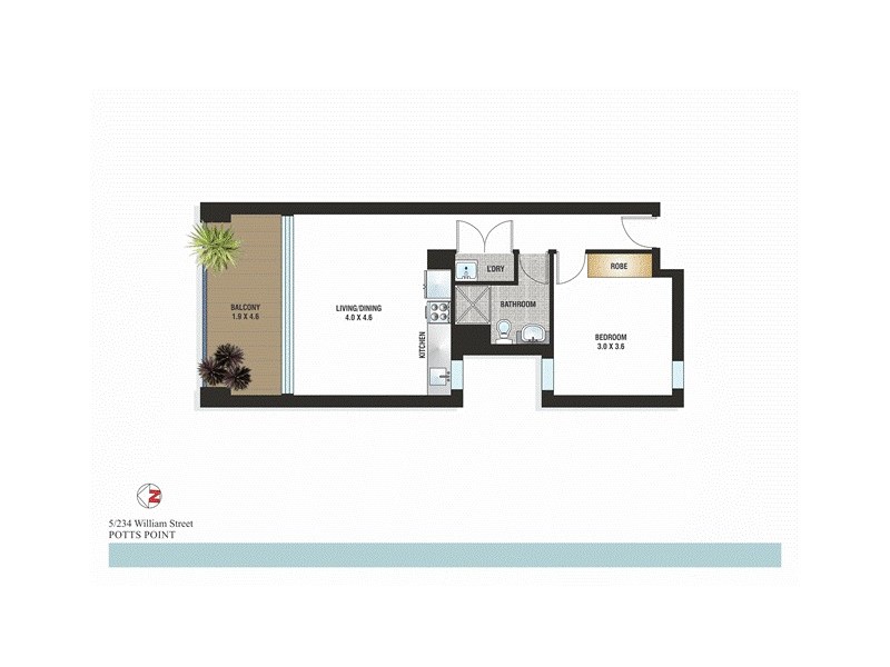 5/234 William Street, Potts Point NSW 2011 Floorplan