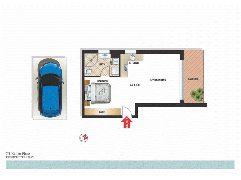 7/1 Kellett Place, Potts Point NSW 2011 Floorplan