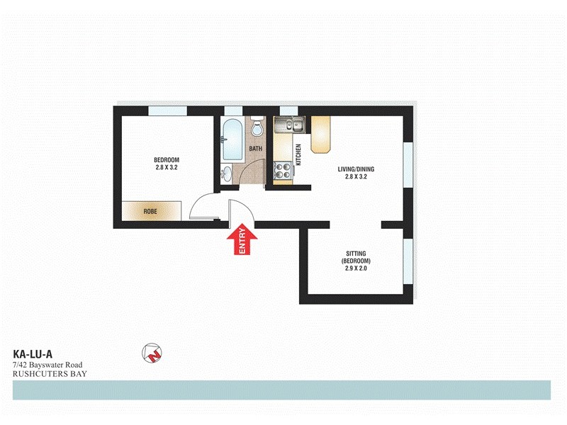 7/42 Bayswater Road ‘Kalua’, Rushcutters Bay NSW 2011 Floorplan