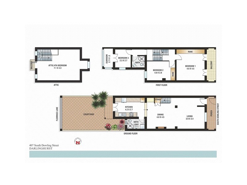 407 South Dowling Street, Darlinghurst NSW 2010 Floorplan