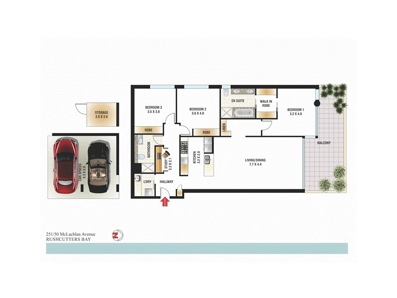 251/50 McLachlan Avenue, Rushcutters Bay NSW 2011 Floorplan