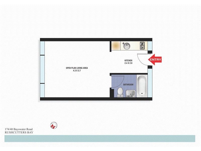 174/40 Bayswater Road, Potts Point NSW 2011 Floorplan