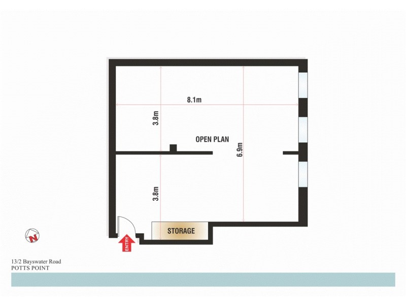 13/2-14 Bayswater Road, Potts Point NSW 2011 Floorplan