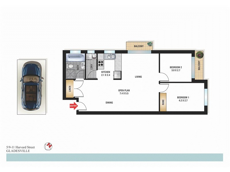 5/9-11 Harvard Street, Gladesville NSW 2111 Floorplan