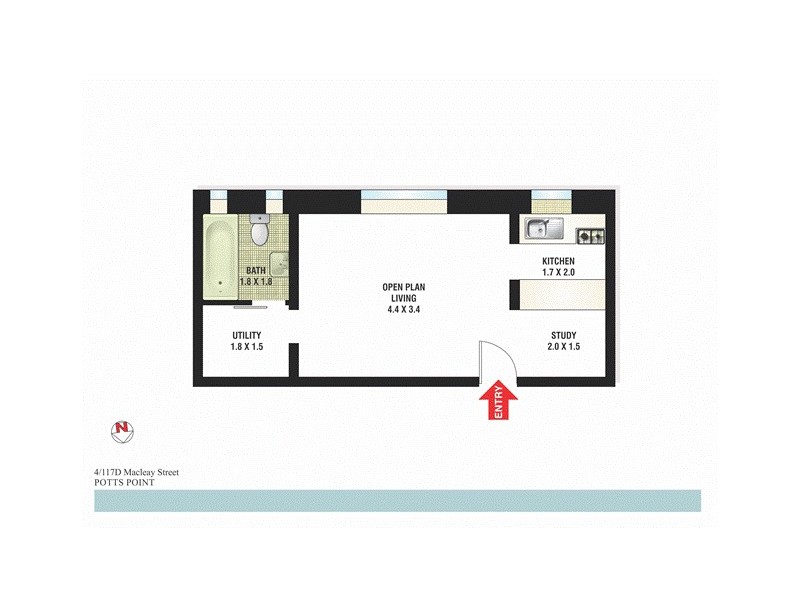 4/117D Macleay Street, Potts Point NSW 2011 Floorplan