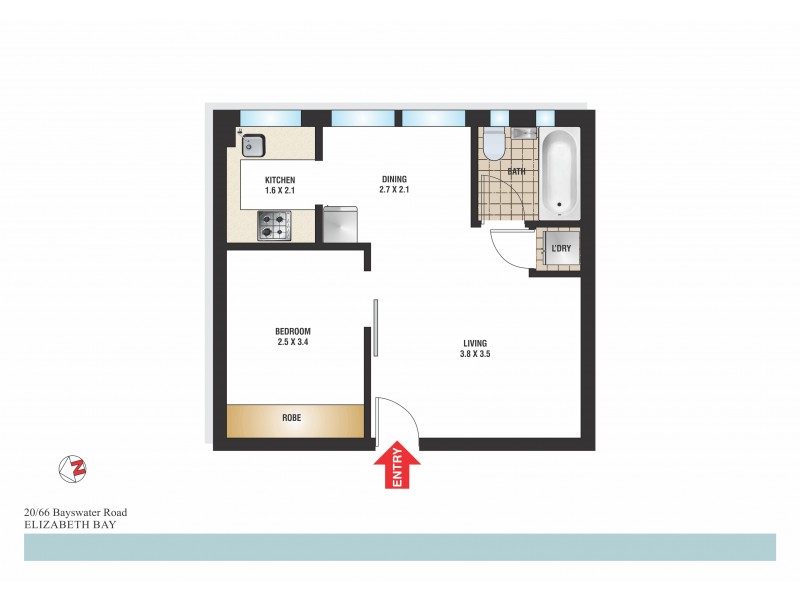 20/66 Bayswater Road, Rushcutters Bay NSW 2011 Floorplan