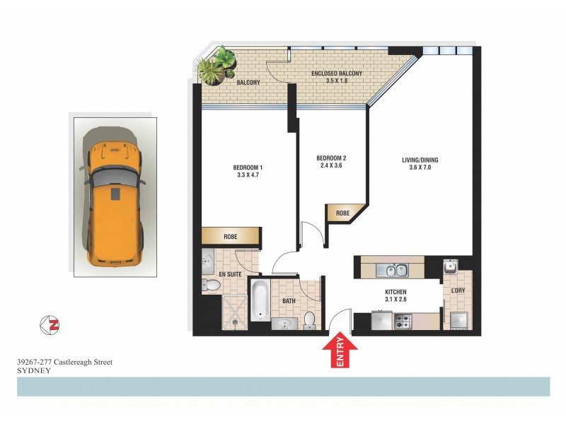 39/267-277 Castlereagh Street, Sydney NSW 2000 Floorplan