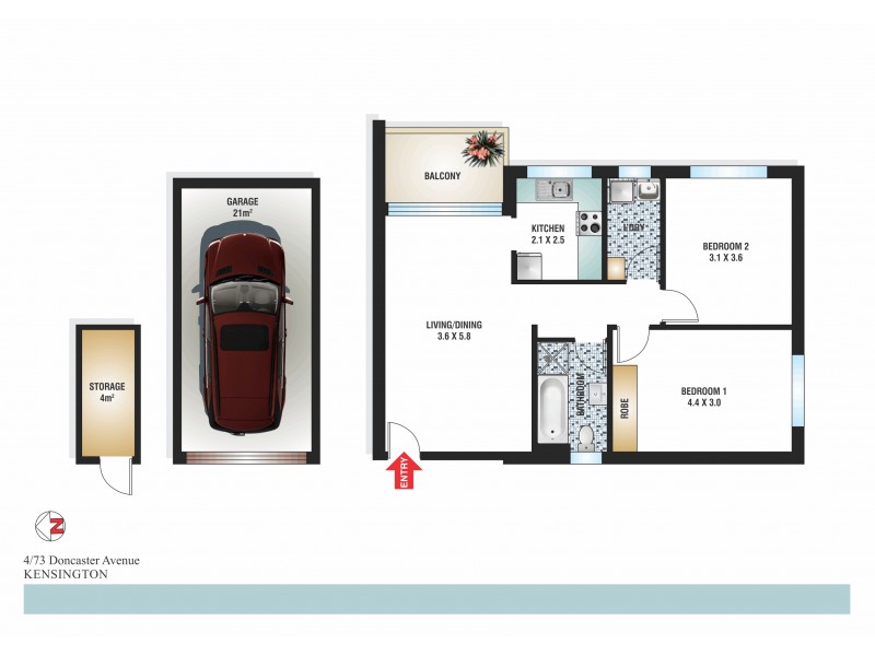 4/73 Doncaster Avenue, Kensington NSW 2033 Floorplan