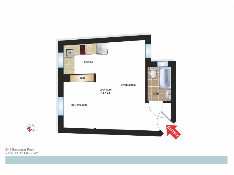 2/42 Bayswater Road, Potts Point NSW 2011 Floorplan
