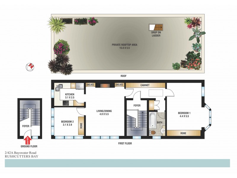 2/42A Bayswater Road, Rushcutters Bay NSW 2011 Floorplan