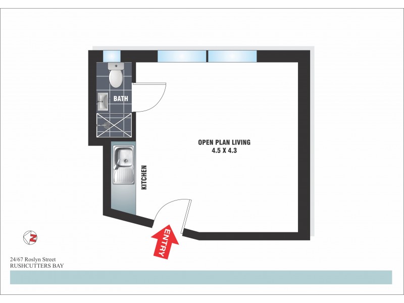 24/67 Roslyn Street, Rushcutters Bay NSW 2011 Floorplan