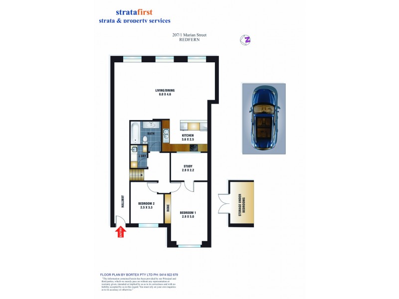 207/1 Marian Street, Redfern NSW 2016 Floorplan