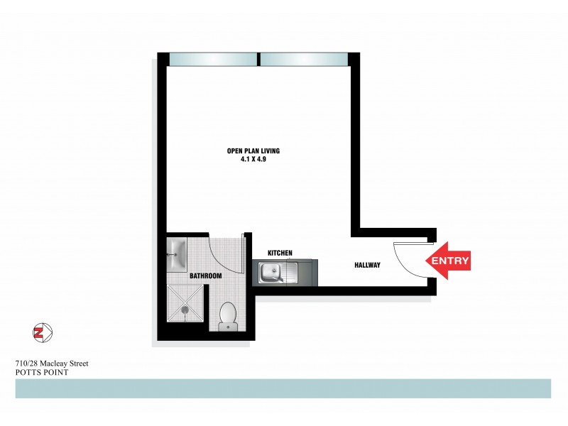 710/28 Macleay Street, Potts Point NSW 2011 Floorplan