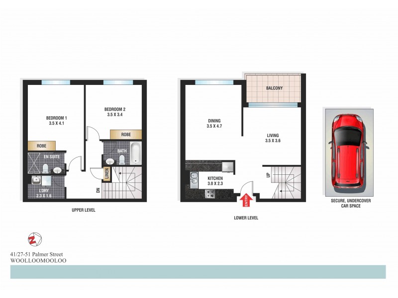 41/27-51 Palmer Street, Woolloomooloo NSW 2011 Floorplan