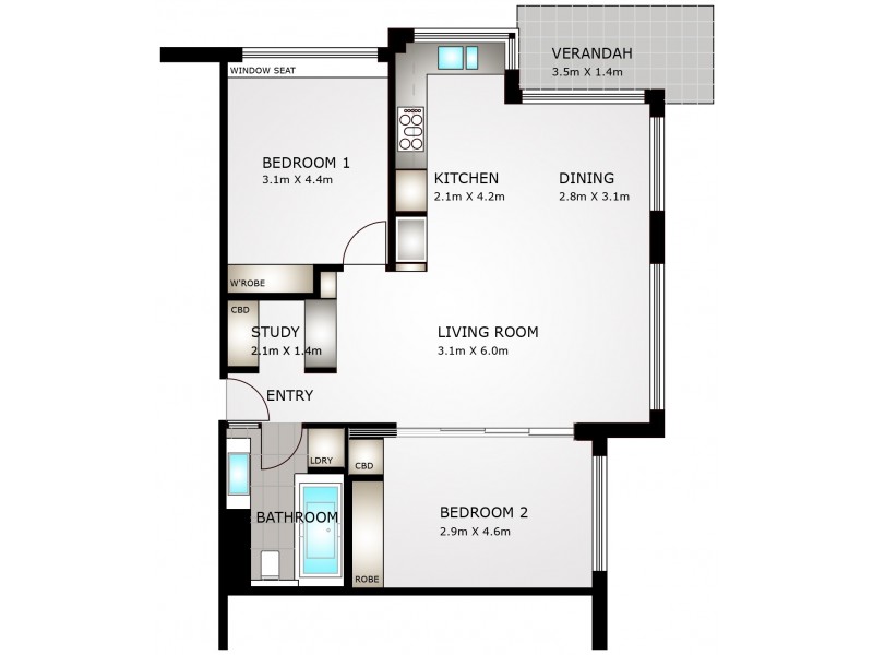5F/15-19 Onslow Avenue, Elizabeth Bay NSW 2011 Floorplan